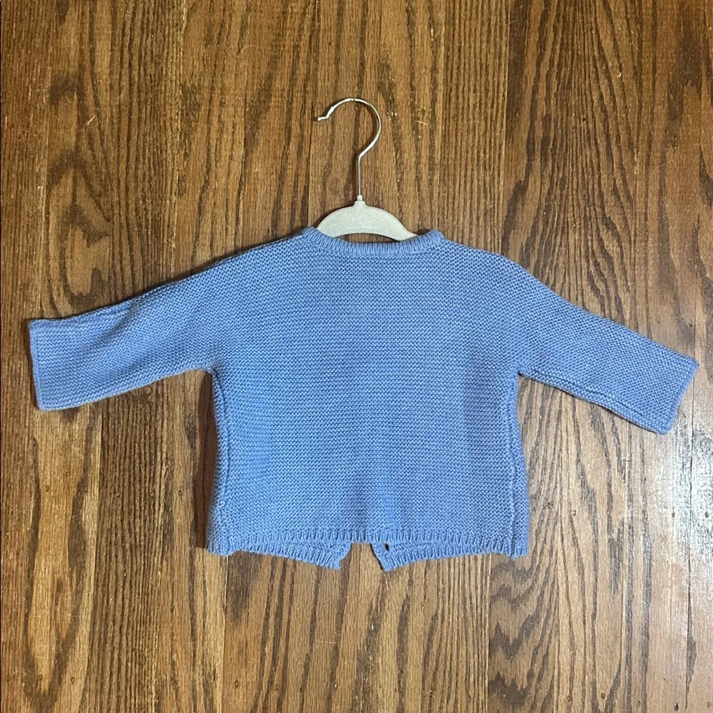 NWOT Stellou & Friends blue knit cardigan, 0-3M - Picture 2 of 2